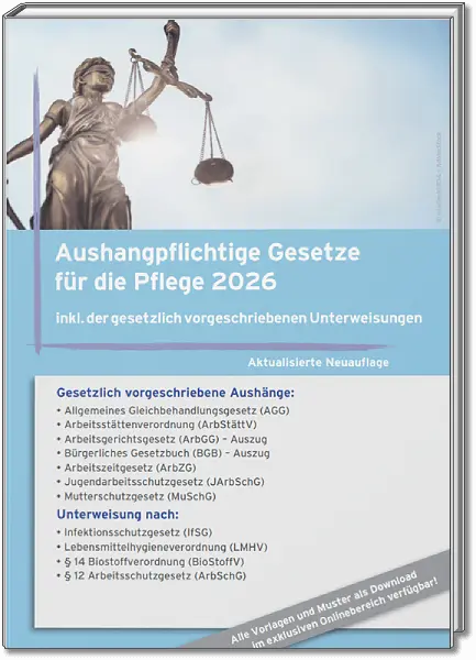 Aushangpflichtige Gesetze Pflege 2026