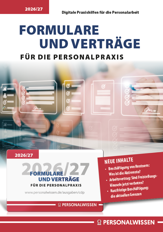 Online-Zugang: Formulare und Verträge für die Personalpraxis 2026/27